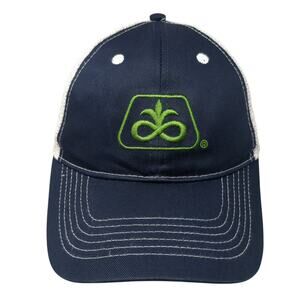 Dupont Pioneer Seed Strapback Trucker Hat Blue One Size Adjustable Mesh Back